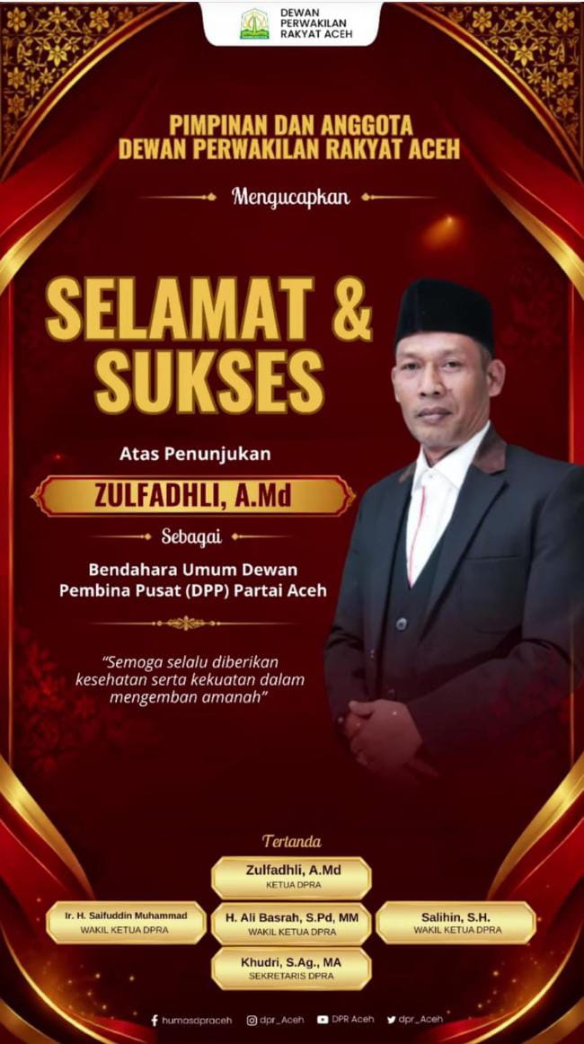 Iklan ketua dpra