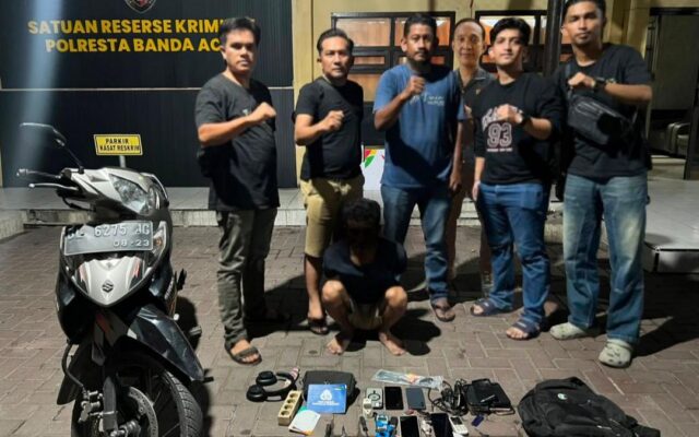 Residivis Kembali Beraksi, Curi Enam Ponsel dan BPKB di Aceh Besar