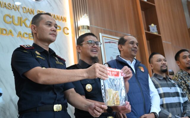 Bea Cukai Aceh Gagalkan Penyelundupan Emas Senilai Rp7,25 Miliar Ke Malaysia