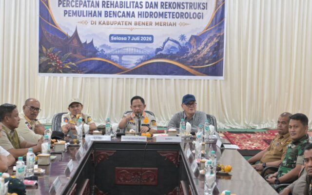 Pemerintah Pusat dan Aceh Percepat Rehabilitasi dan Rekonstruksi Pascabencana Hidrometeorologi di Bener Meriah
